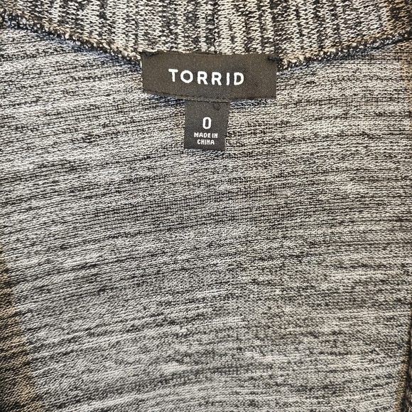 Torrid Size 0 Stretchy Space Dye Open Front Knit Cardigan - Picture 3 of 7